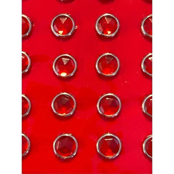 Hot in Hollywood Semi Rigid Red Clutch XL Patent Faux Leather Rhinestones NWT - Picture 2 of 8